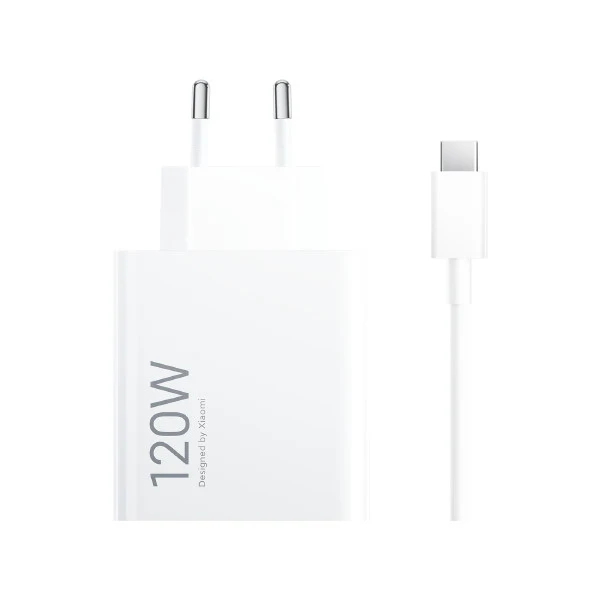 Xiaomi Hypercharge 120W Caricatore USB-A Rapido con Cavo USB-C Bianco