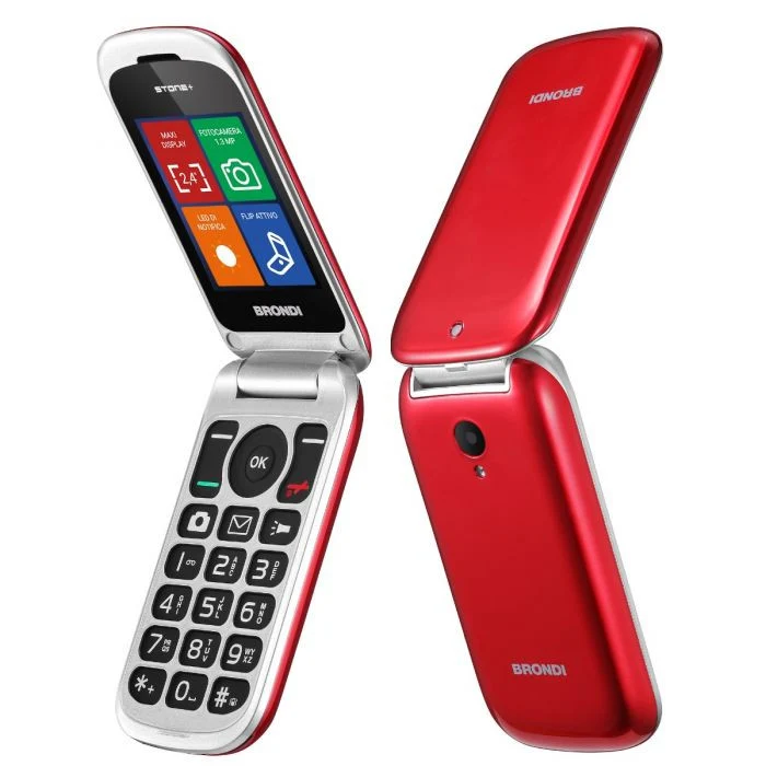 BRONDI STONE+ 6,1 cm (2.4") Rosso Dual SIM Fotocamera 1.3Mp