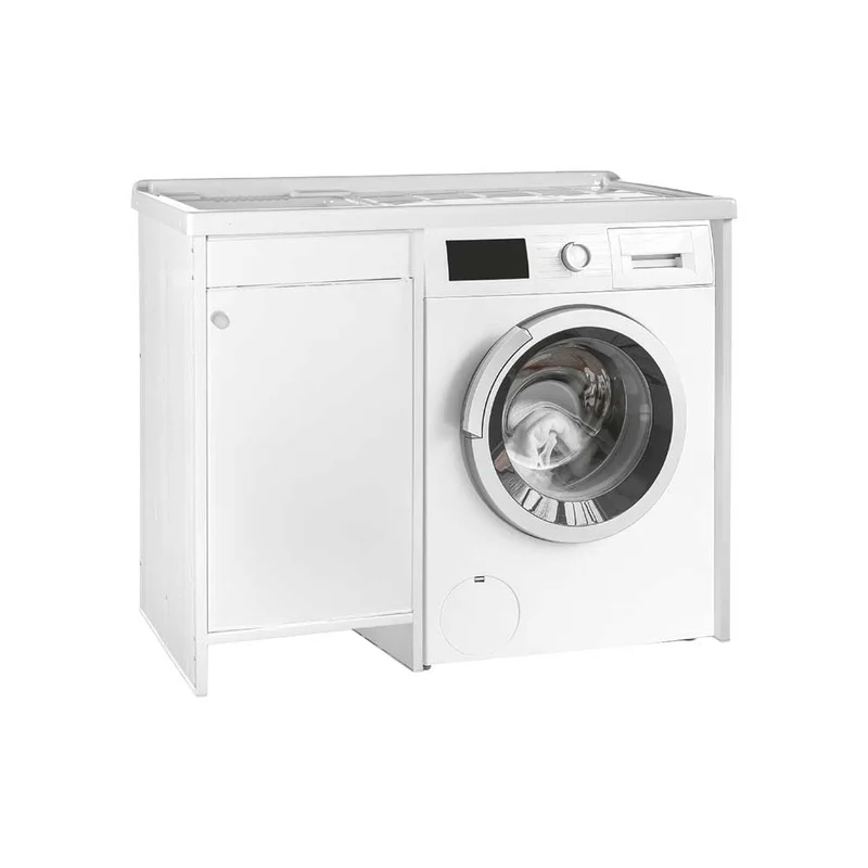 Mobile lavatoio coprilavatrice Wash 108x60 cm - vasca SX — Garofalo