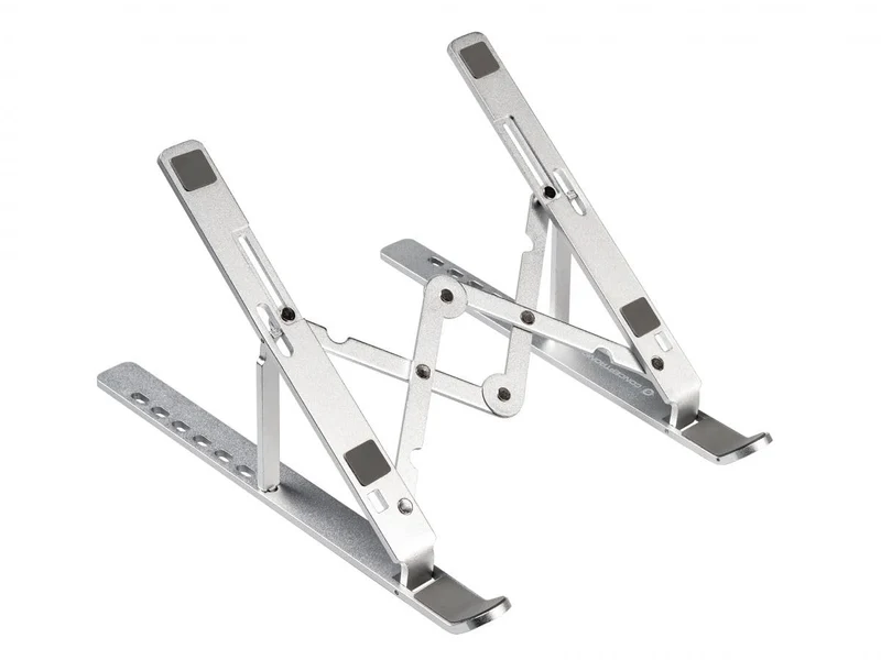 Conceptronic THANA04S Supporto per Laptop in Alluminio Pieghevole 7 Livelli Regolabili fino a 17" Argento