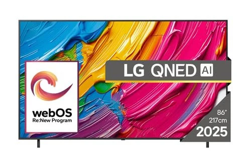 LG Smart TV 86QNED80A3A 86" QNED 4K UHD WebOS 25 DVB-T2 Wi-Fi Nero