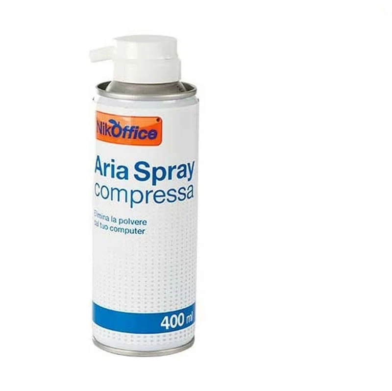 Nikoffice Bomboletta Aria Compressa Spray per Pulizia PC 400ml