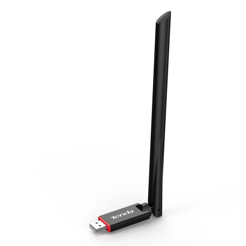 Tenda U6 Adattatore USB Scheda di Rete WLAN 300 Mbps Wi-Fi 4 802.11b/g/n 2.4 GHz Antenna Esterna 6 dBi Nero