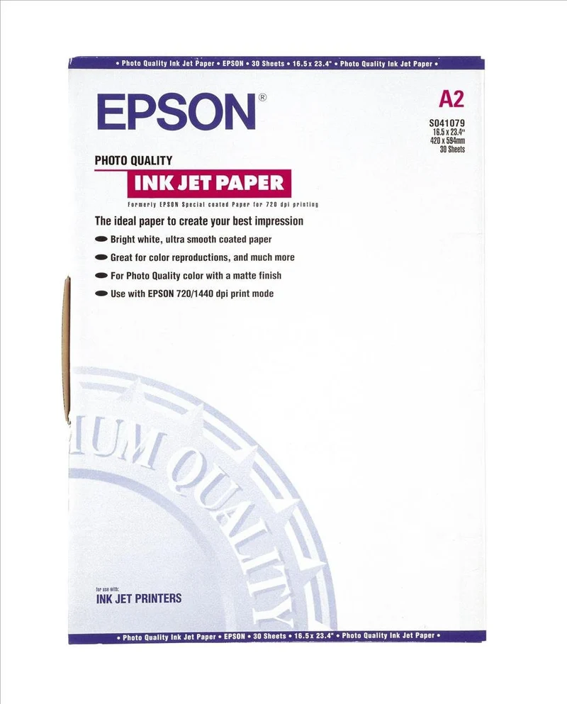 Epson Carta Fotografica A2 Opaca Patinata C13S041079 105g/m² - 30 Fogli