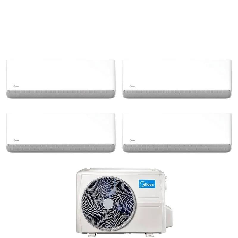 Condizionatore Quadri Split Midea Breezeless E 9+12+12+12 con M4O-36FN8-Q R-32 Wi-Fi Integrato