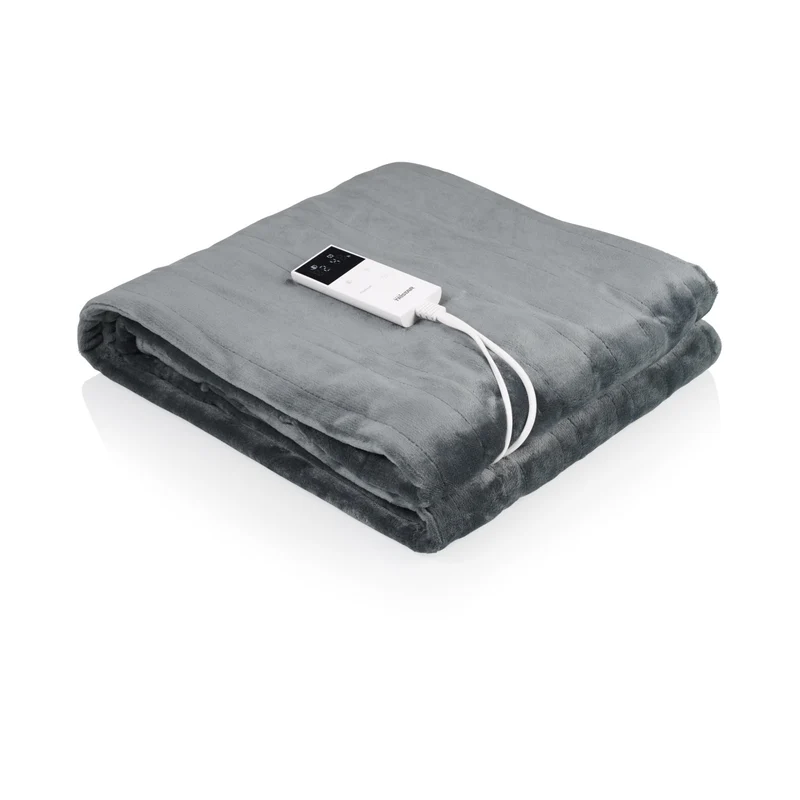 Tristar BW-4781 Coperta Elettrica 80W 180x120 cm Grigio Pile - 10 Livelli Temperatura - Lavabile in Lavatrice