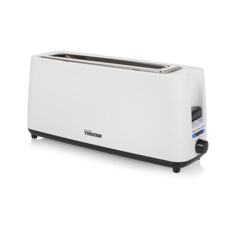 Tristar BR-1056 Tostapane 2 Fette Fessura Lunga 900W 7 Livelli Doratura Bianco