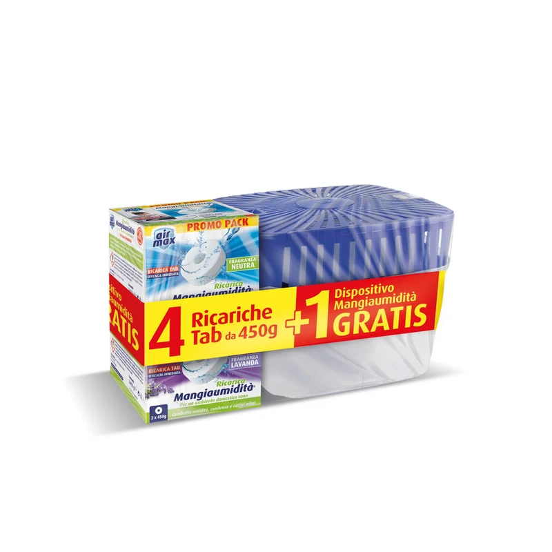 Kit Airmax Tab 4x450 + 1 Dispositivo Mangiaumidità