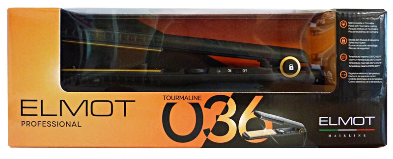 Gamma Più Piastra per Capelli Elmot 036 Ceramica Tormalina 230°C 43W