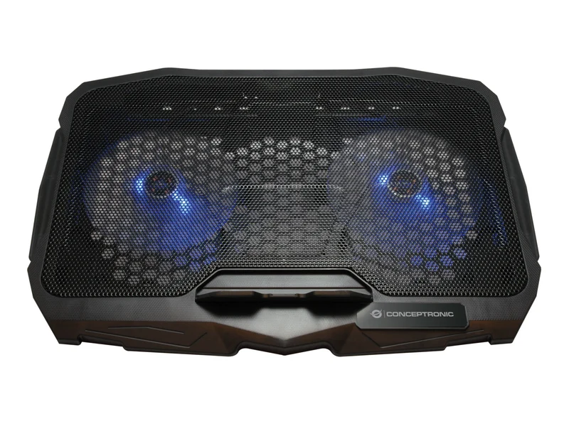 Conceptronic THANA07B Cooling Pad per Laptop 17" Nero 2 Ventilatori Altezza Regolabile
