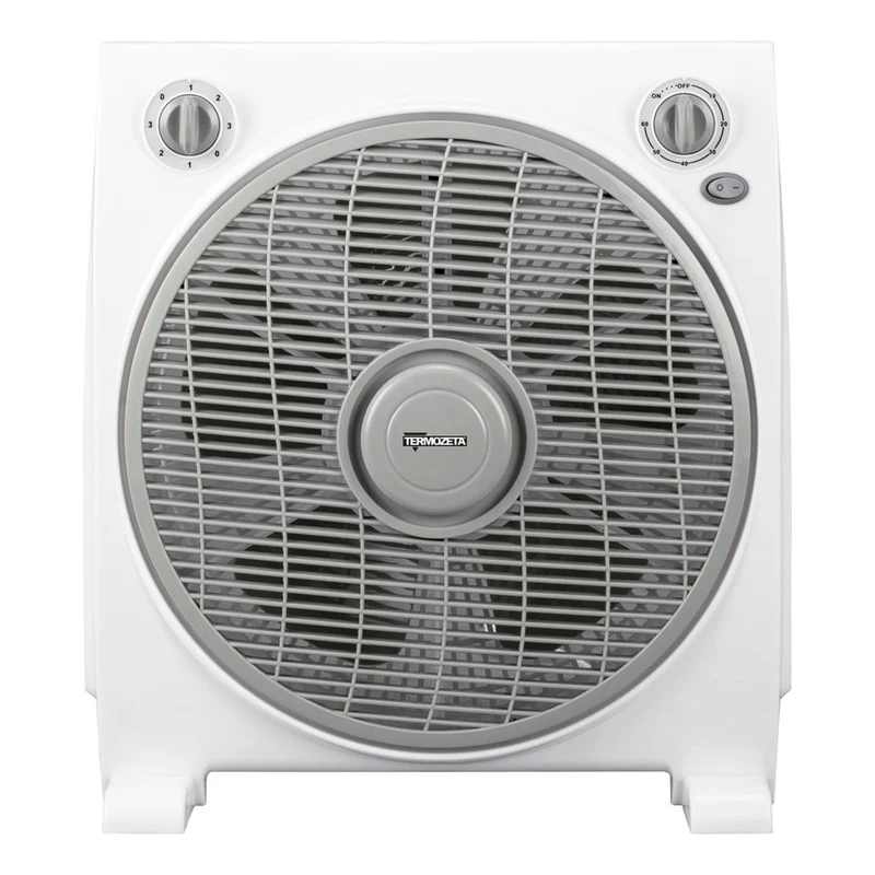 Termozeta TZWZ07 Ventilatore Box Fan 30cm 45W 3 Velocità Bianco per Pavimento/Tavolo