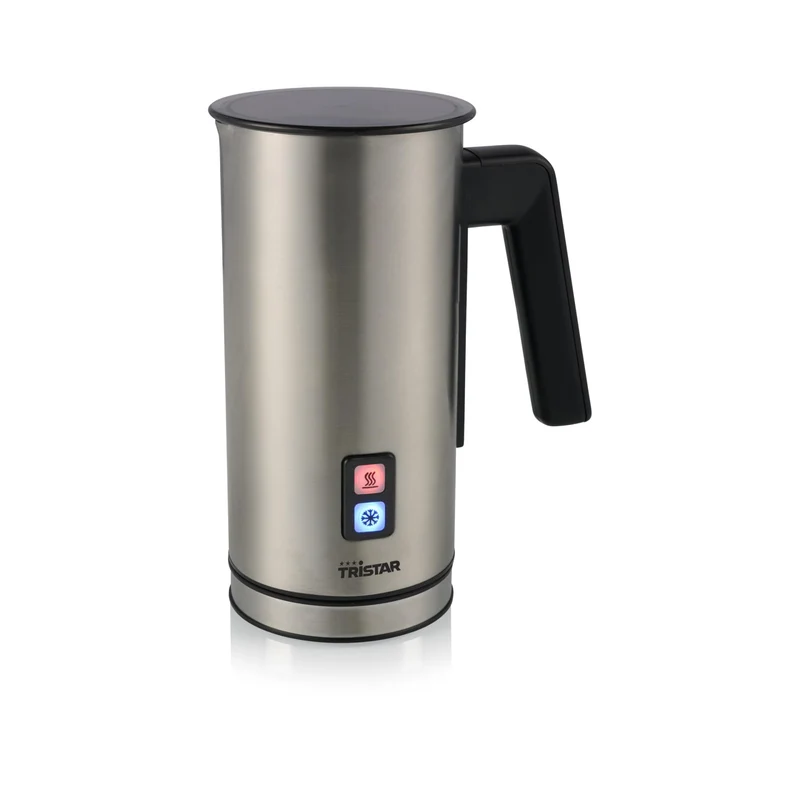 Tristar Montalatte Elettrico MK-2277, Schiuma Calda e Fredda, 550W, Acciaio Inox, 150 ml Schiumatura / 300 ml Riscaldamento