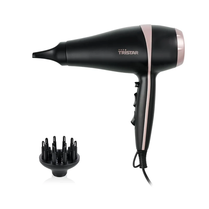 Tristar HD-2450 Asciugacapelli 2200W Nero con Diffusore e Concentratore