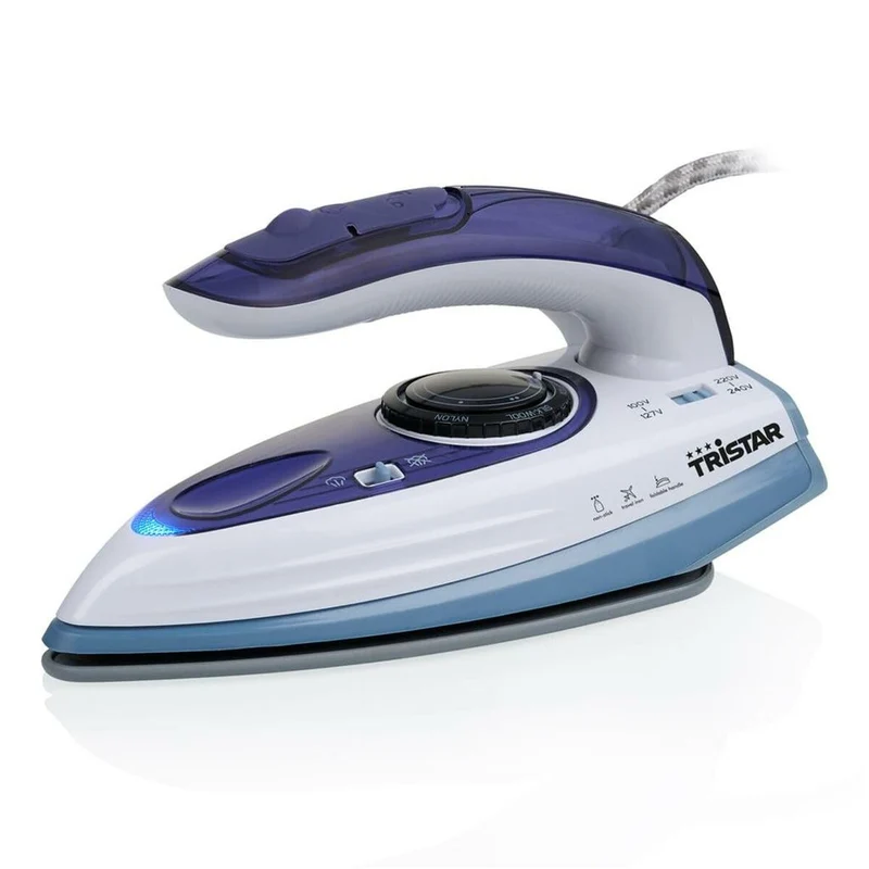 Tristar ST-8152 Ferro da Stiro a Vapore da Viaggio Piastra in Ceramica 1100W Blu