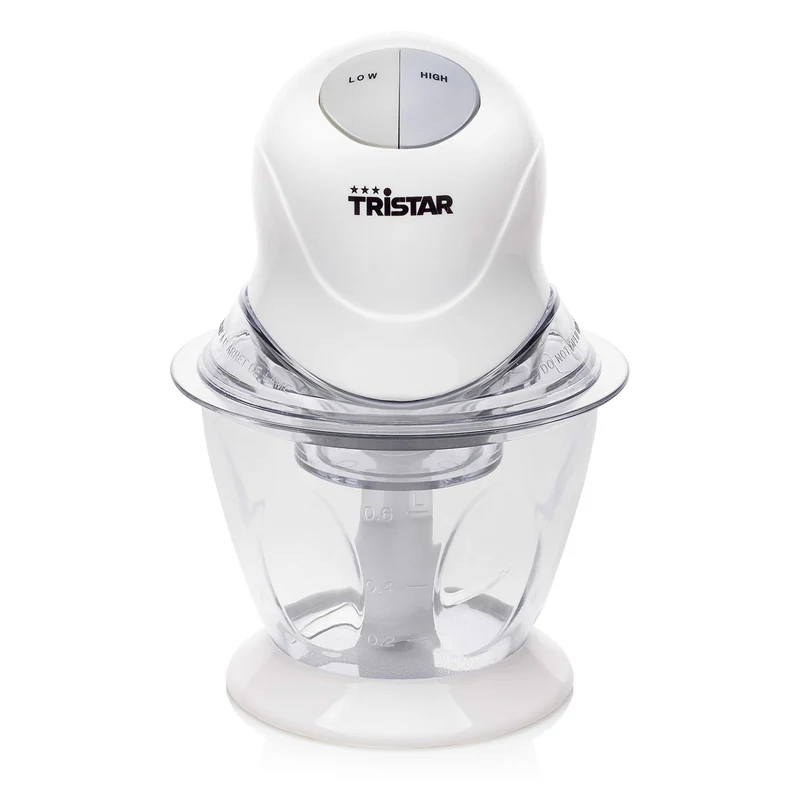 Tristar BL-4009 Tritatutto 200W Ciotola 0,6L Lame Acciaio Inox 2 Velocità Bianco