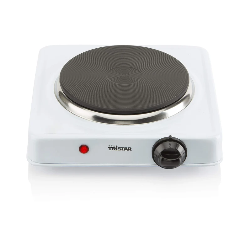 Tristar Piastra Elettrica KP-6185 1 Fuoco 1000W Diametro 15 cm Bianco