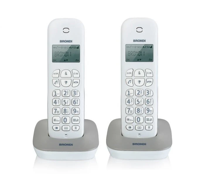 Brondi Gala Twin Telefono DECT Grigio Bianco 20 voci