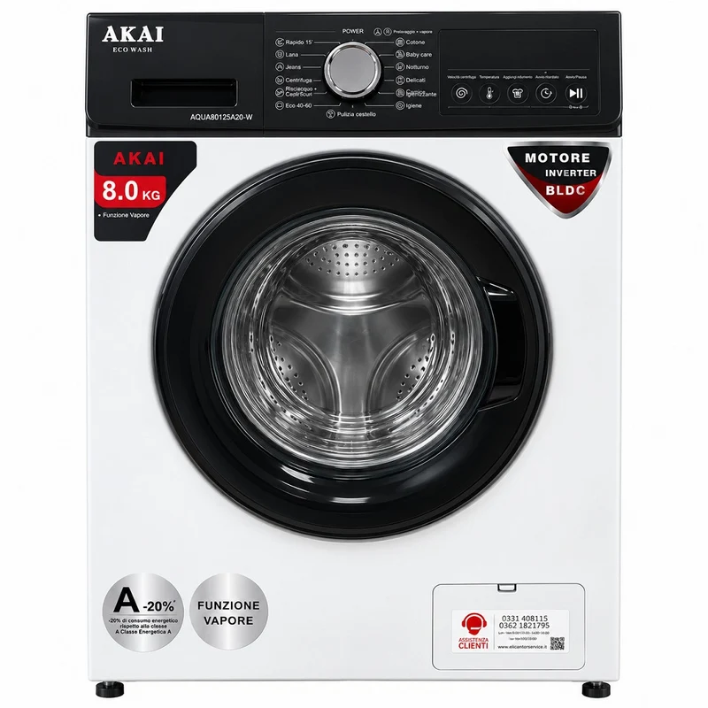 Lavatrice Akai 8kg Aqua80127a-20