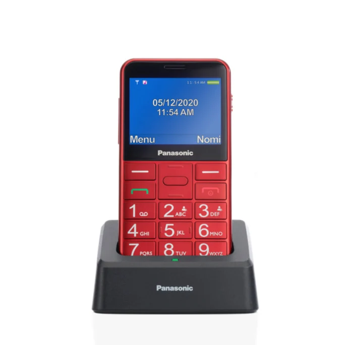 Panasonic KX-TU155EXRN Cellulare per Anziani Rosso Schermo 2.4" Tasti Grandi SOS
