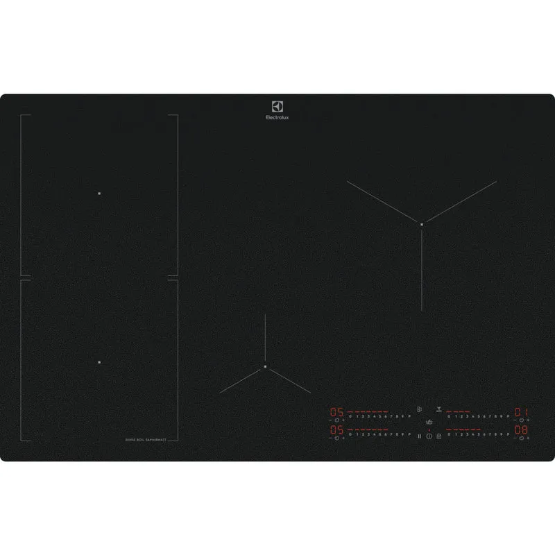 Electrolux Serie 700 EIS82453IZ Piano Cottura Induzione 80cm 4 Piastre Da Incasso Nero