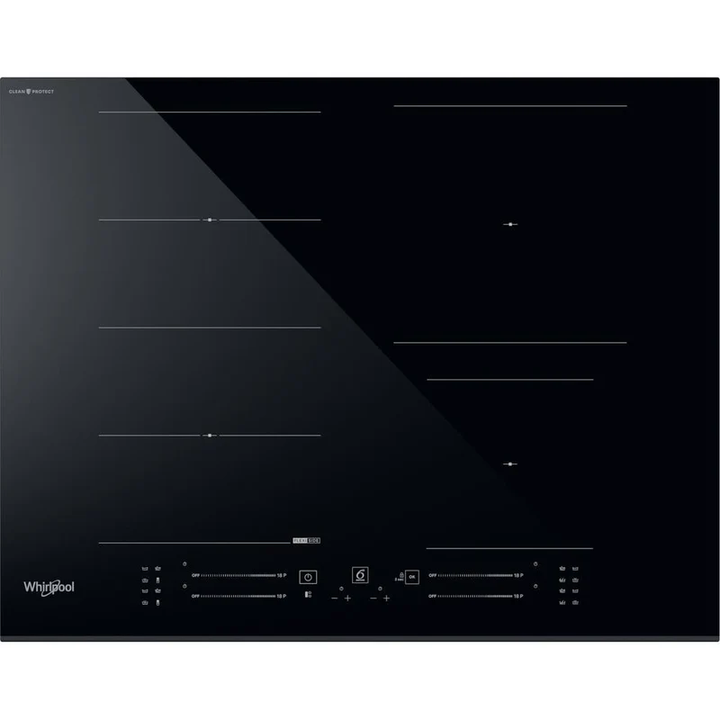 Whirlpool WF S4665 CPBF Piano Cottura Induzione 65cm 4 Fornelli Nero Vetroceramica