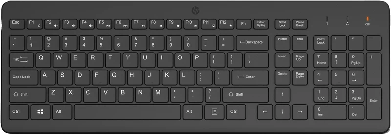 HP Tastiera Wireless 225 Full-size con Tastierino Numerico e Touchpad Nero 805T1AA