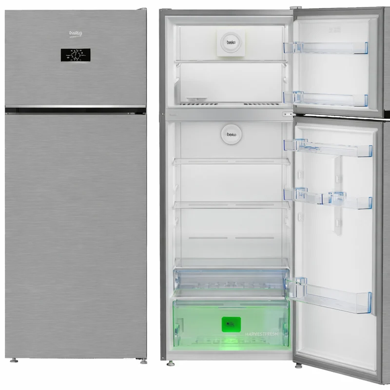 Beko Frigorifero Combinato RDNG455E40XBN 406 L Total No Frost Classe E Argento 70 cm