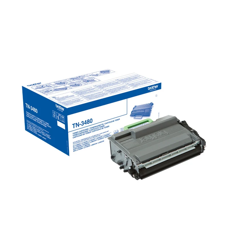 Brother TN-3480P Toner Originale Nero Monocromatico 8000 Pagine per Stampanti Laser
