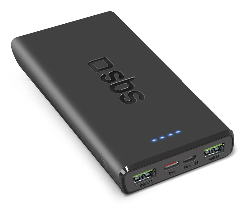SBS Power Bank TTBB10000FASTPD2 10000 mAh 20W Power Delivery USB-C USB-A Ricarica Rapida Nero