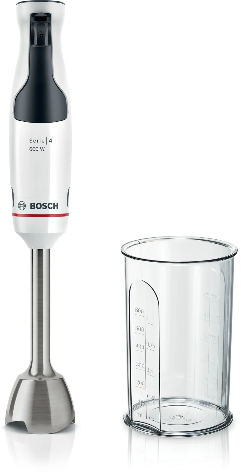 Bosch ErgoMaster MSM4W210 Frullatore a Immersione 600W Bianco Acciaio Inox 0,6L