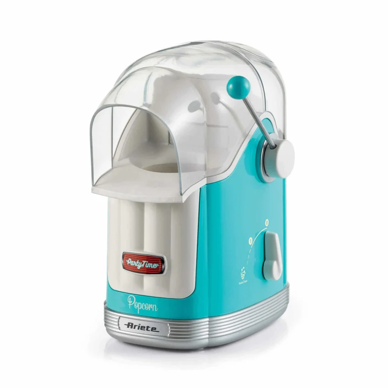 Ariete 2958 Macchina per Popcorn Party Time 1100W Capacità 600g Cottura ad Aria Calda Azzurro