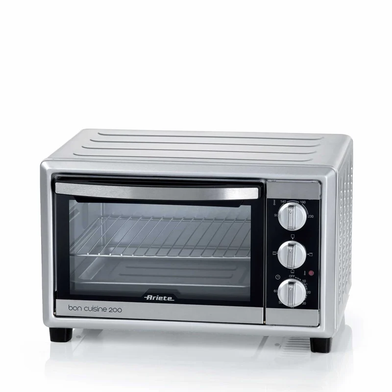 Ariete Bon Cuisine 200 Forno Elettrico 20L Doppio Vetro 230°C Nero e Argento