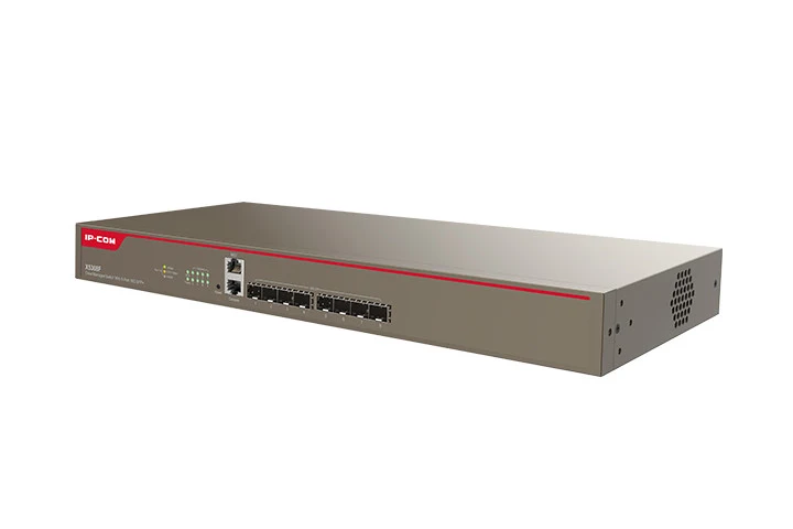 IP-Com Networks Switch Gestito L3 X5308F 8 Porte SFP+ 10G, 2 Porte RJ-45 Gigabit, Buffer 12 Mb, 160 Gbit/s, Rack 1U, Grigio