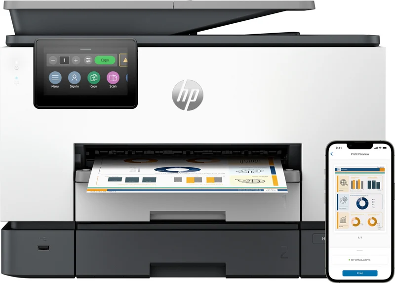 HP OfficeJet Pro 9130b Stampante Multifunzione Inkjet a Colori per PMI Wi-Fi ADF