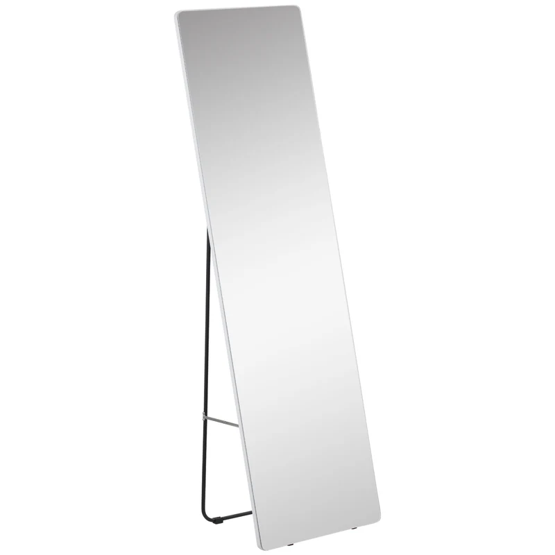 Easycomfort Specchio da Terra e Parete con Struttura in Alluminio per Camera, Ingresso e Bagno, 45x37x158.5cm