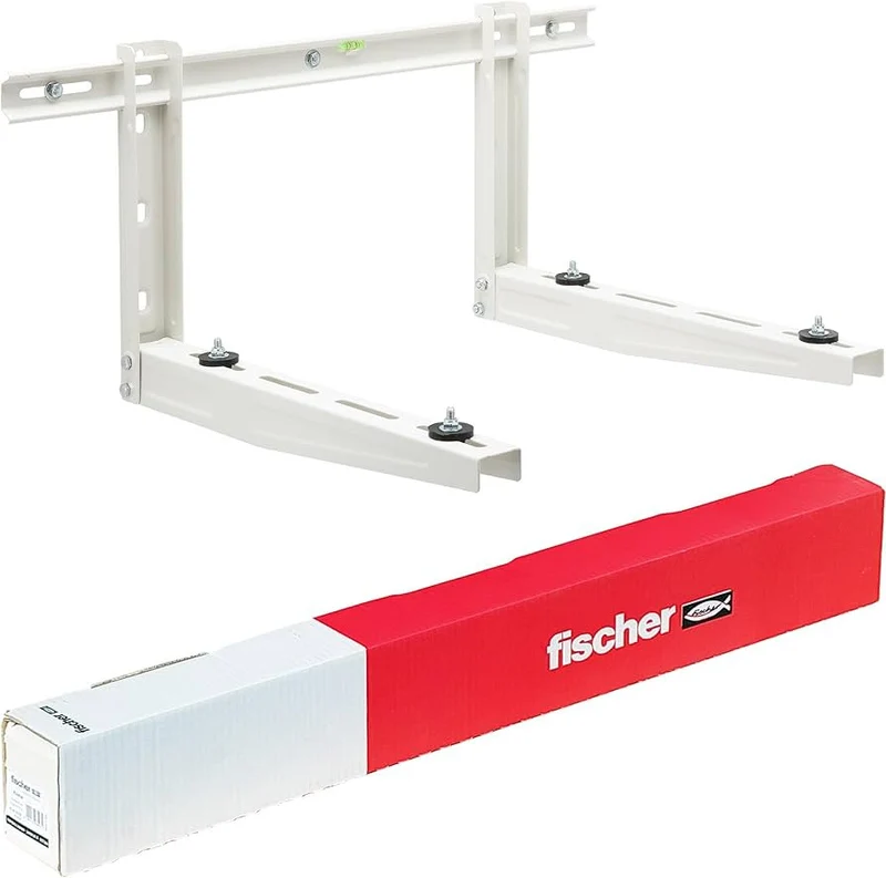 Fischer Staffa per Climatizzatore KLIMA STRONG Acciaio Zincato 560x400x800 mm con Piedini Antivibranti e Tasselli SX 12