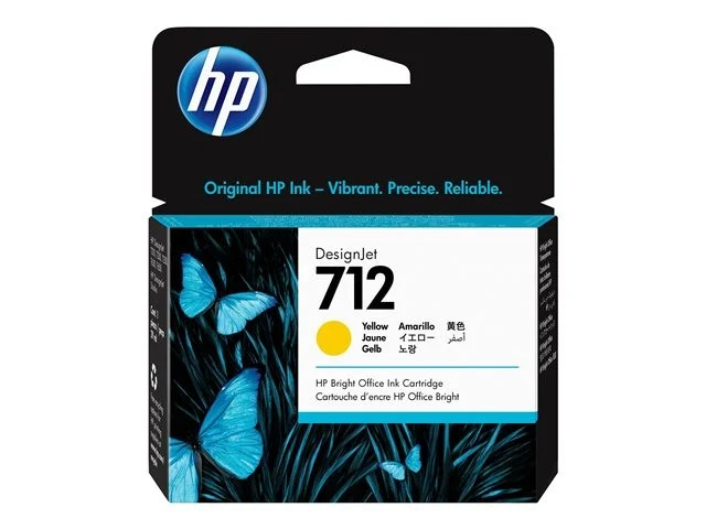 HP 712 Cartuccia Inchiostro Giallo 29 ml DesignJet T210 T230 T250 T630 T650 3ED69A