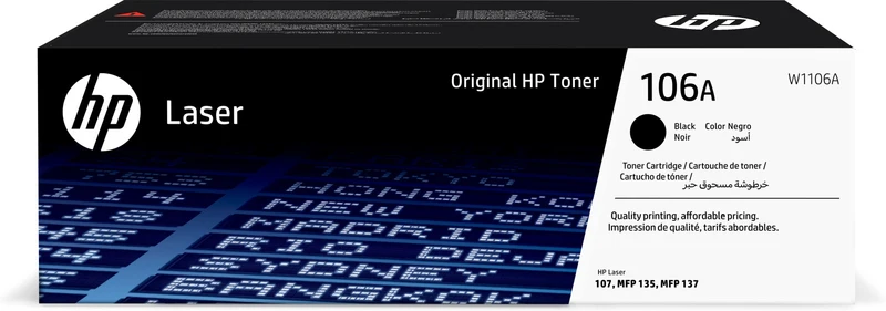 HP Cartuccia Toner Originale LaserJet 106A W1106A Nero 1000 pagine per Laser 107-139
