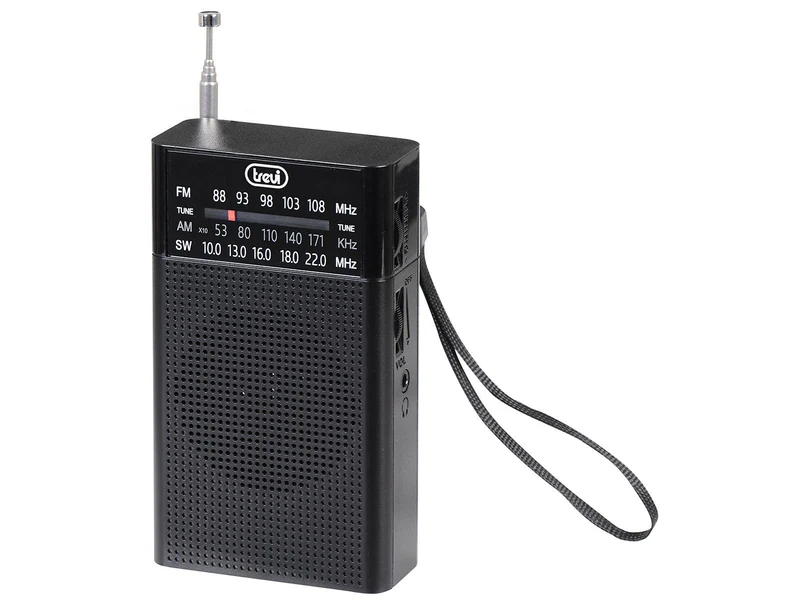Trevi RA7F15 Radio Portatile Multibanda AM FM SW Analogica Nera Batterie 2x AA