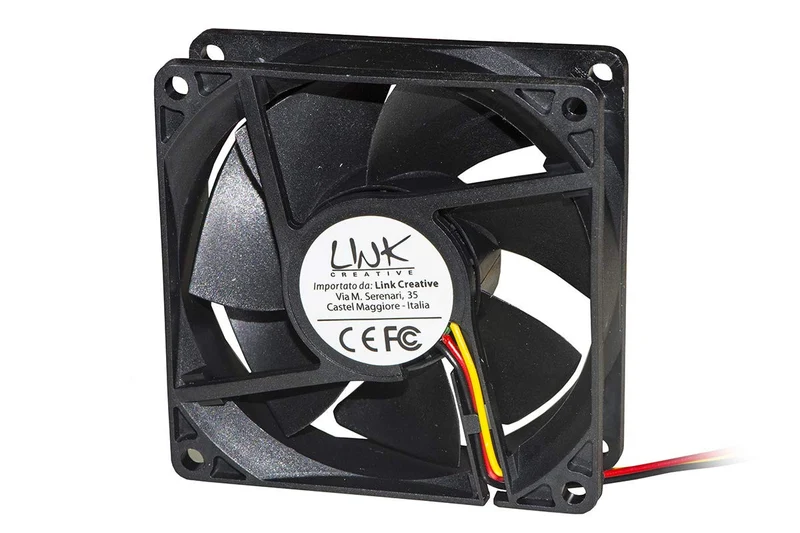 LINK Ventola per Case LKV8025B 80x80x25mm Ball Bearing 12V Connettore 3 Fili con Viti Incluse
