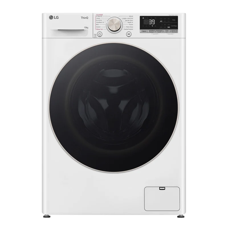 LG F4R7010TSWG Lavatrice 10kg Classe A-10% 1400 giri AI DD TurboWash Vapore Bianco