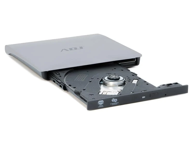ADJ Masterizzatore DVD Esterno Ultraslim 142-00002 USB 3.0 Plug and Play Nero/Grigio