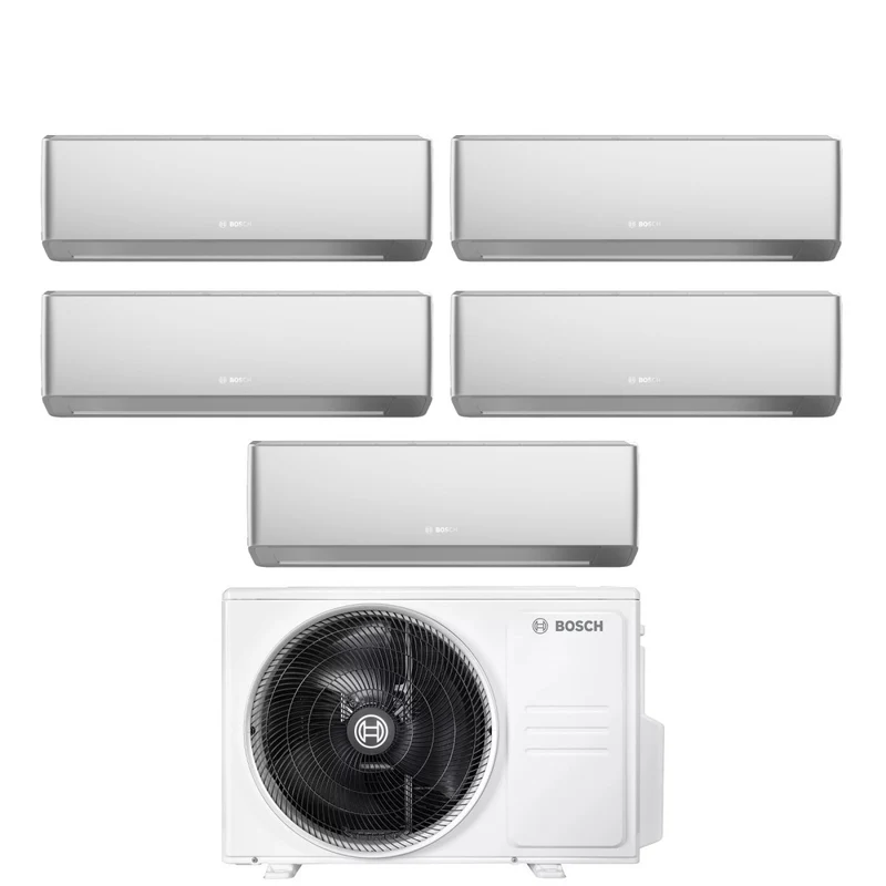 Condizionatore Penta Split Bosch CLIMATE 7000i SILVER 7+7+7+9+9 con 5000M 105/4 E R-32 Wi-Fi Integrato
