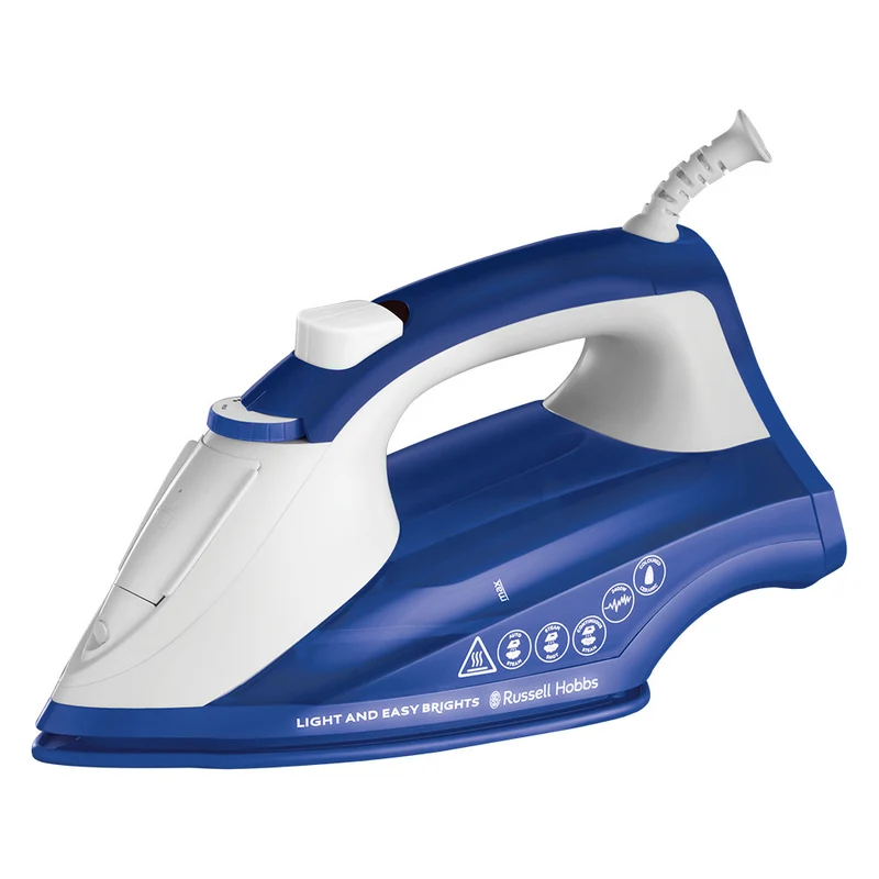 Russell Hobbs Ferro da Stiro a Vapore 26483-56 Light & Easy Brights Sapphire, Piastra in Ceramica, 2400 W, 35 g/min, Blu/Bianco