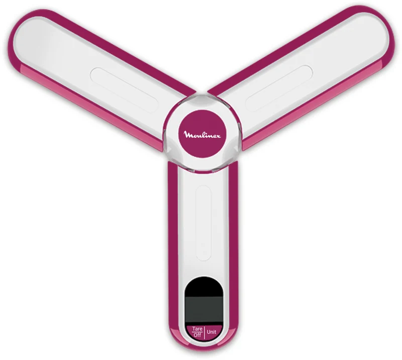 Moulinex Ingenio BN5400 Bilancia Elettronica da Cucina Pieghevole Rosa 5 kg