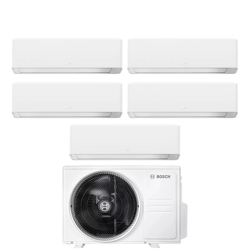 Condizionatore Penta Split Bosch CLIMATE 7000i WHITE 9+9+9+9+12 con 5000M 105/4 E R-32 Wi-Fi Integrato