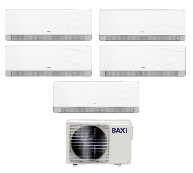 Condizionatore Penta Split Baxi SIDERA 9+9+9+9+9 con LSGT125-5M R-32 Wi-Fi Integrato