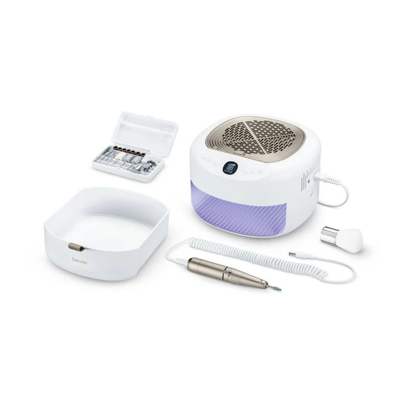 Beurer MP 200 StudioNails Pro Stazione Manicure e Pedicure 3 in 1 con Fresa Elettrica, Lampada UV/LED e Aspiratore Polvere