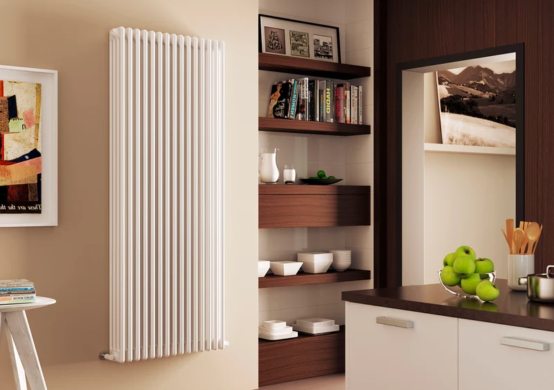 Batteria Completa Radiatore in Acciaio Cordivari ARDESIA 4 Colonne da 3 a 24 Elementi Interasse 700 mm Altezza 756 mm con Tappi e Riduzioni Inclusi