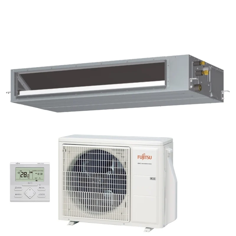 Climatizzatore Condizionatore Fujitsu Canalizzato Canalizzabile serie KM ECO 30000 Btu ARXH30KMTAP R-32 3NGF89880 con Filocomando Incluso
